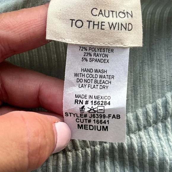 Caution To The Wind Dress Womens M Mint Green Ruffle Sleeves Ribbed Tiered Maxi - Picture 8 of 8